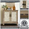 Driscoll - 2 Door Cabinet With Floral Design - Reclaimed Natural - Image 8