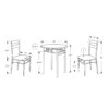 Dining Table Set Small Round 3 Pieces Set - Black - Image 5