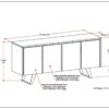 Lowry - Large 4 Door Sideboard Buffet - Distressed Charcoal Brown - Image 9