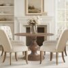Round Pedestal Dining Table - Walnut - Image 2