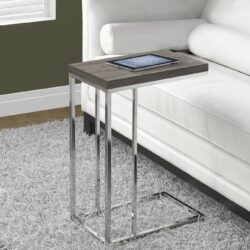 C-Shaped Table For Living Room - Taupe