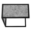 Accent Table, C - Shaped, Contemporary - Gray / Black - Image 5