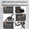 Lightweight Foldable Transport Wheelchair With Double X Force Support And Anti Backflip Device 18" Seat 300Lbs Capacity - Black / Silver - Image 7