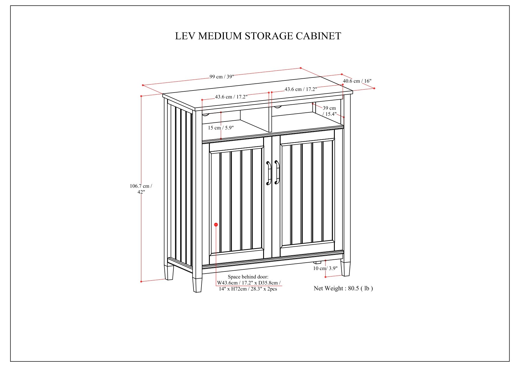 Lev - Medium Storage Cabinet - Smoky Brown - Image 10