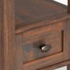 Warm Shaker - Narrow Side Table - Distressed Charcoal Brown - Image 4