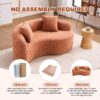 Tai Chi - Curved Dual Depth Loveseat, Full Compression Sponge Sofa - Coral - Image 6