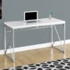 Computer Desk For Home Office, Laptop, Glossy Contemporary & Modern - White - Image 3