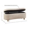 Bailey - Flip Top Storage Bench - Taupe - Image 3