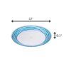 Designer Swirl 12" Acrylic Dinner Plates (Set of 4) Unbreakable Plates Bpa Free And Dishwasher Safe - Blue - Image 3