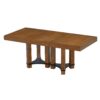 Topmax - 7 Piece Rustic Extendable Dining Table Set With Removable Leaf, 2 Arm Chairs And 4 Armless Chairs - Brown - Image 8