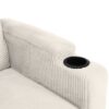Corduroy Sleeper Sofa Loveseat Sofa With Full Size Mattress, 2 USB Ports, 2 Cup Holders, 2 Side Pockets And A Phone Holder For Living Room - Beige - Image 22