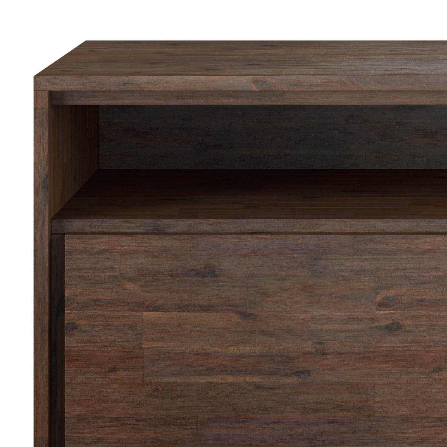 Lowry - Handcrafted TV Media Stand - Distressed Charcoal Brown - Image 6