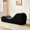Solace - Chaise Lounge Chair Relaxation, Ergonomic Design With Soft Yet Firm High Density Foam Core, Removable Machinewashable Cover - Black - Image 10