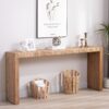 Console Table, Handwoven Top - Antique Natural / Natural - Image 2