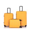 3 Piece Luggage Sets Lightweight Suitcase With Two Hooks, Spinner Wheels, Tsa Lock, (20/24/28) - Orange - Image 10