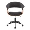 Vintage Mod - Mid-Century Modern Office Chair - Charcoal - Image 5