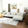 Laley - Right Facing L Shaped Linen Sectional - Beige - Image 7