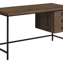 Computer Desk For Home Office, Laptop, Storage Drawers, Contemporary - Brown