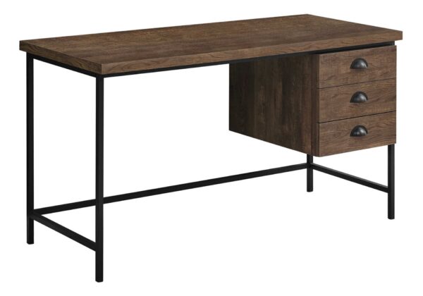 Computer Desk For Home Office, Laptop, Storage Drawers, Contemporary - Brown