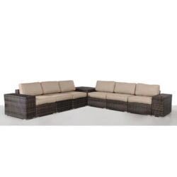 6 Piece Patio Seating Group With Cushions - Espresso