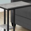 Accent Table, C - Shaped, Contemporary And Modern - Gray - Image 8