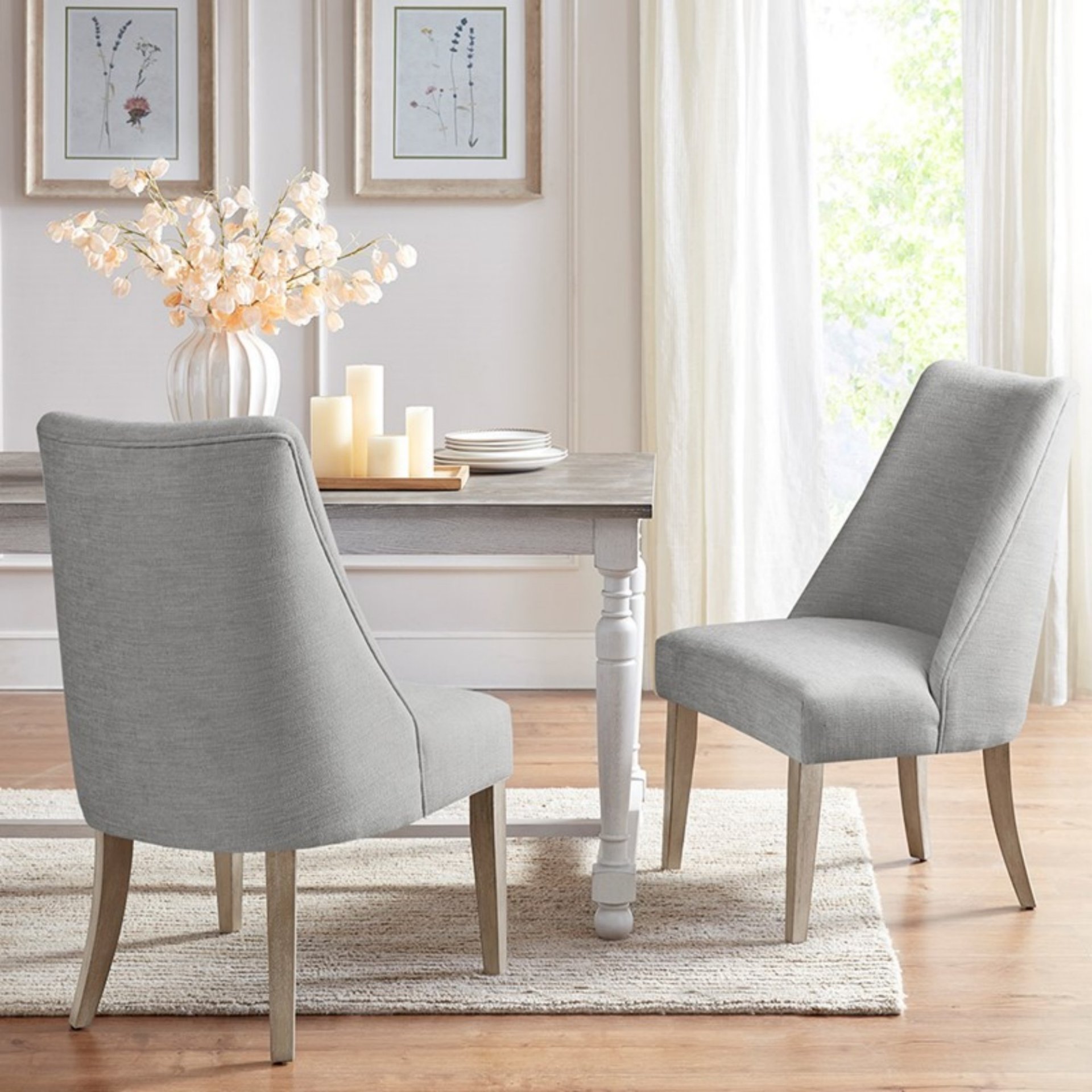 Winfield - Upholstered Dining Chair (Set of 2) - Light Gray - Image 2
