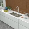 Double Bowl Undermount Kitchen Sink 33" X 19" With 16 Gauge And Deep Basins - Brushed Nickel - Image 4