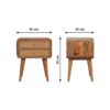 Close Knit 2 Drawer Nightstand - Oak - Image 3