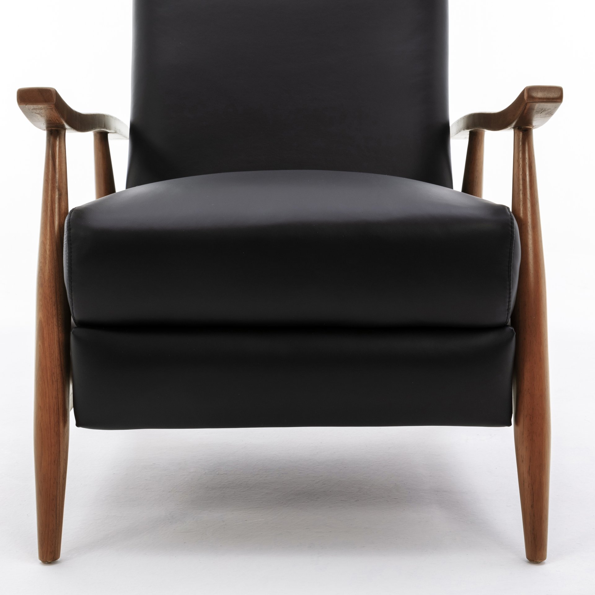 Fremont - Arm Push Back Recliner Chair - Black - Image 4