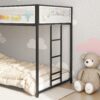 Adam - Twin Over Twin Bunk Guard Rail - Black With White Mesh - Image 14