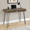Computer Desk, Home Office, Laptop, Left, Right Set-Up, Storage Drawers, Work, Contemporary Modern - Taupe - Image 3