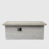 Concrete 60" Rectangular Propane Gas Fire Pit Table With 60000 Btu For Outdoor Spaces - Light Gray - Image 5