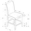 Dining Chair, Counter Height, Upholstered, Transitional (Set of 2) - Gray - Image 4