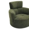 360 Degree Swivel Upholstered Accent Barrel Chair With Adjustable Headrest Berber Fleece - Green - Image 20