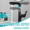Pull Down Vessel Faucet With Lift Spout & Dual Spray Modes, Metal, Single Hole - Black - Image 5