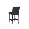 Contemporary 5 Piece Counter Height Dining Set With Square Faux Marble Table And Upholstered Chairs - Black / White - Image 7