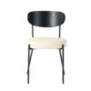 Modern Bentwood Dining Chair, Metal Legs, Ash Veneer Back, (Set of 2) - Cream - Image 15