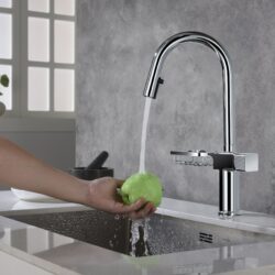 Cincosky - High Arc Pull Down Kitchen Faucet With Dual Function Sprayer, Chrome Stainless Steel, Single Hole - Chrome