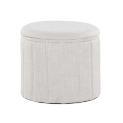 Lindsey - Contemporary / Glam Folding Storage Ottoman - Cream