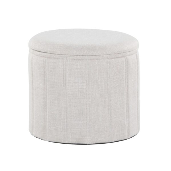 Lindsey - Contemporary / Glam Folding Storage Ottoman - Cream