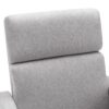 Modern Upholstered Rocker Nursery Chair Plush Seating Glider Swivel Recliner Chair - Gray - Image 11
