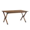 Folding Outdoor Table, Lightweight Aluminum Roll-Up Rectangular Table For Indoor, Outdoor Camping, Picnics, Beach, Backyard, Bbq, Party, Patio - Brown - Image 6