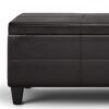 Avalon - Lift Top Rectangular Storage Ottoman - Tanners Brown - Image 5