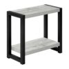 Accent Side Table, Narrow, Small, 2 Tier, Contemporary & Modern - Gray - Image 14