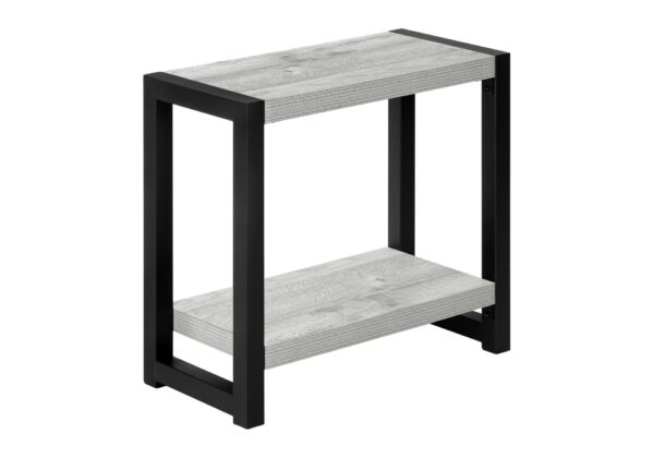 Accent Side Table, Narrow, Small, 2 Tier, Contemporary & Modern - Gray