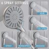 Wall Mounted Shower Set With High Pressure 10" Rain Shower Head And 5 Function Handheld Shower Head - Brushed Nickel - Image 11