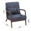 Accent Chair With Pillow - Antique Dark Gray - Image 3