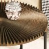 Radial - Pattern Coffee And End Table Set Waterproof Cover, Distressed Cylindrical Design, Legs Classic Rustic Charm (Set of 2) - Walnut Brown - Image 8