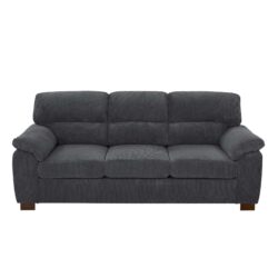 3 Seat Sofa With Plush Tufted Cushions - Gray