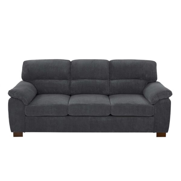3 Seat Sofa With Plush Tufted Cushions - Gray